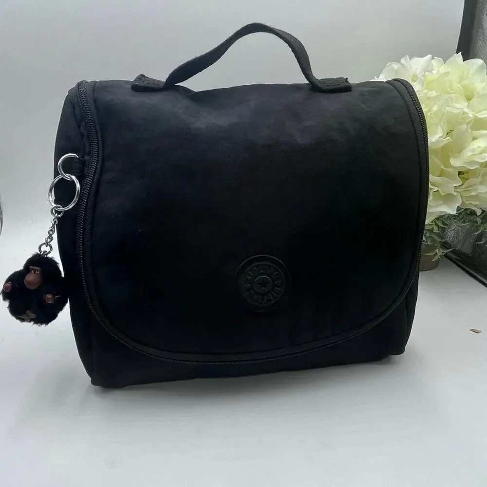 Kipling Kichirou Black Zippered Insulated Padded‎ Lunch Bag 6L Monkey